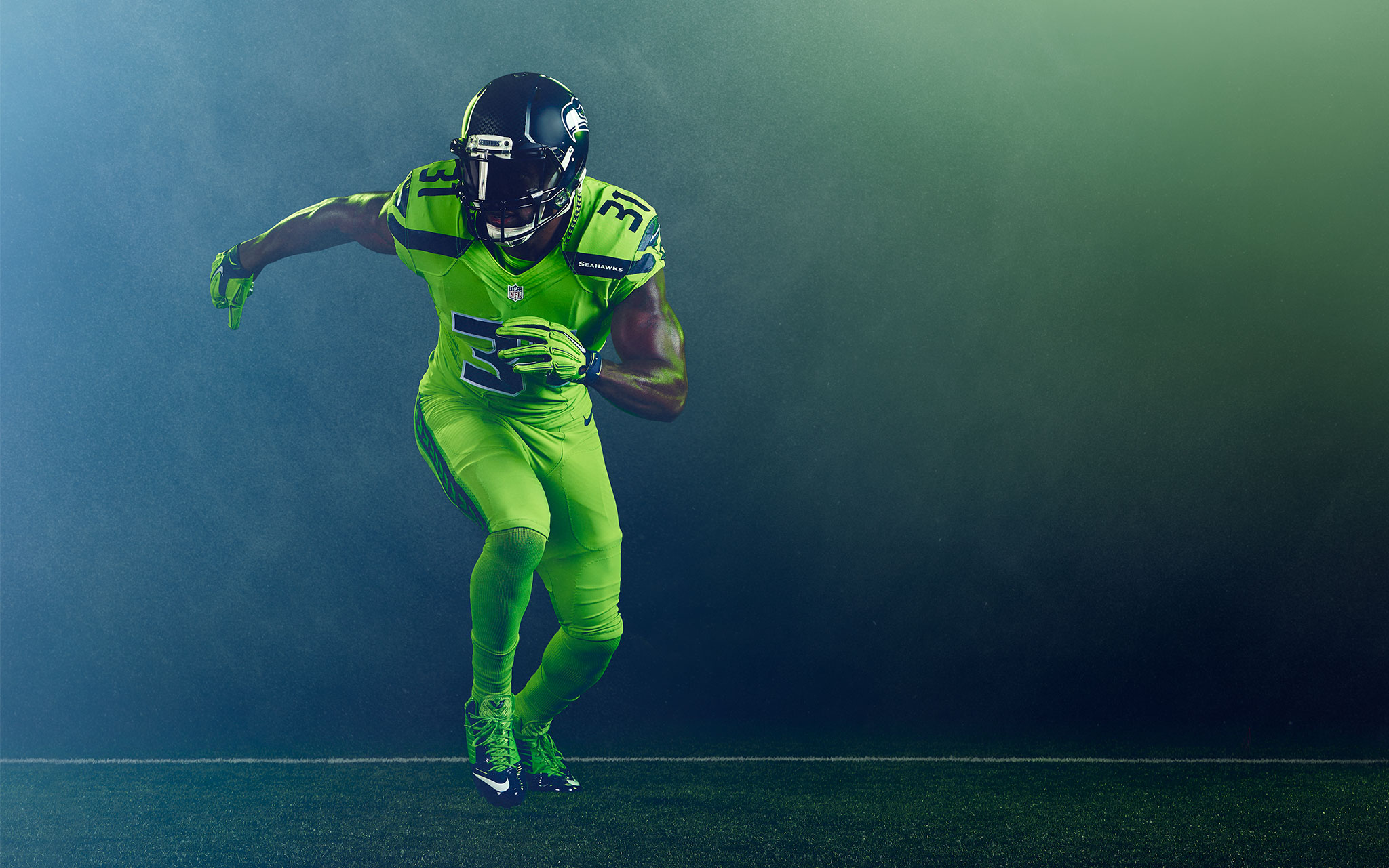 Zach Ancell Photography CA. Seattle Sports SEAHAWKS COLOR RUSH football